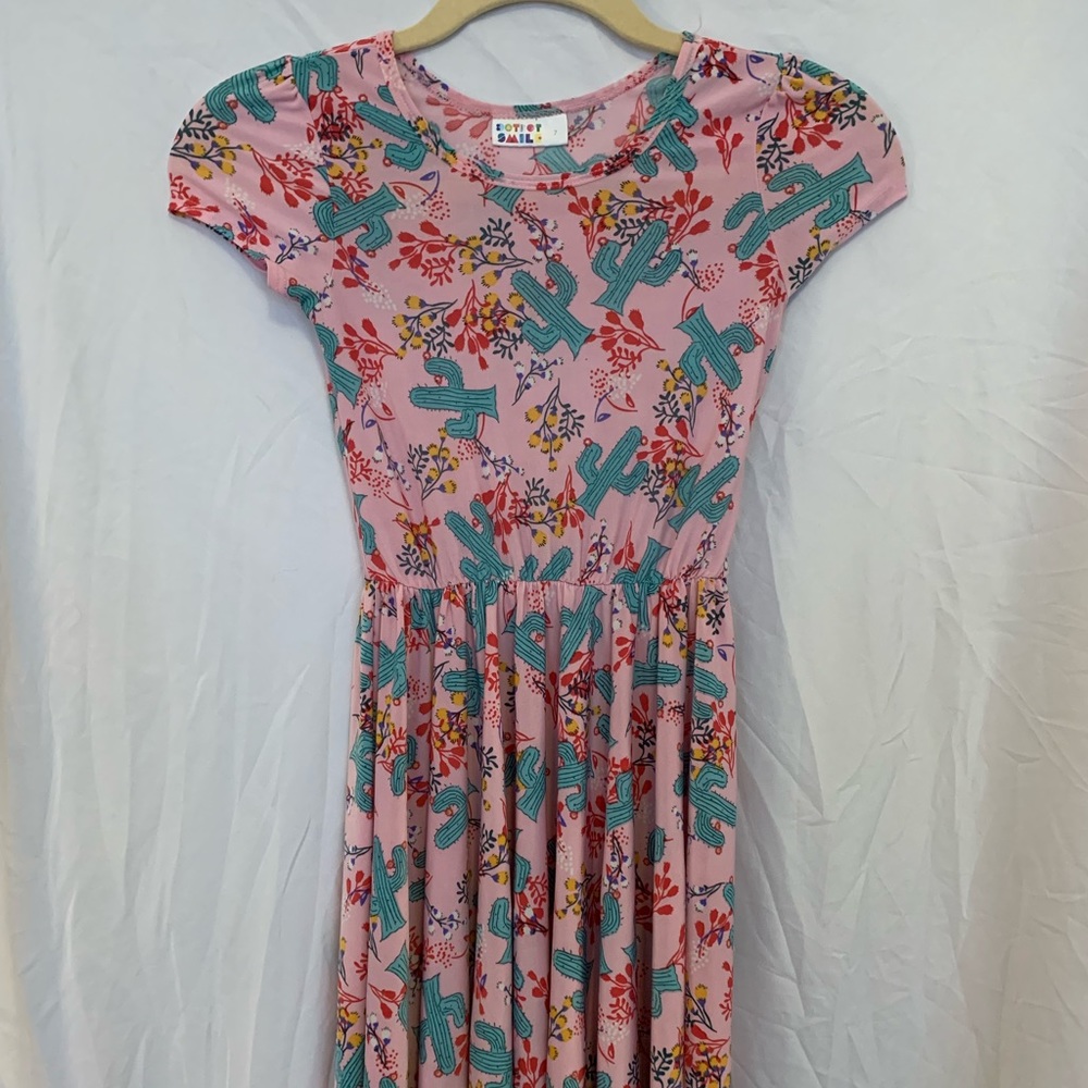 Cactus Print Dot Dot Smile Pink Dress Size 7